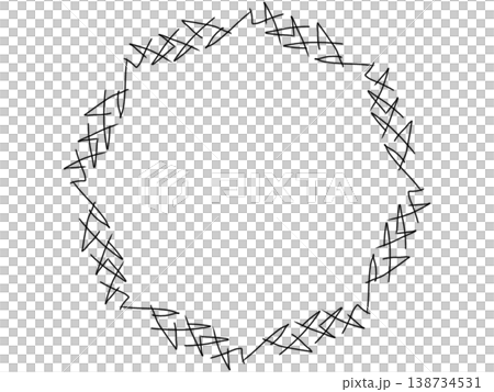 Simple circular calligraphy frame 138734531