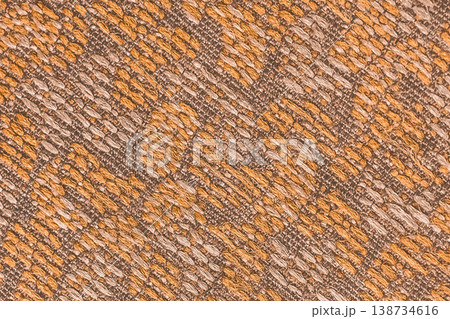 Texture decorative brown fabric old retro upholstery char thread vintage surface background structure backdrop Texture decorative brown fabric old retro upholstery char thread vintage surface background structure backdrop 138734616