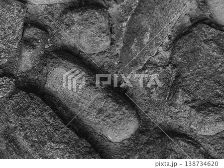 Large stones background old grey cobblestones texture concrete surface gray structure rough, close-up Large stones background old grey cobblestones texture concrete surface gray structure rough, close-up 138734620