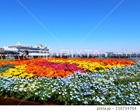山下公園　花のある風景（神奈川県横浜市中区山下町） 138734704