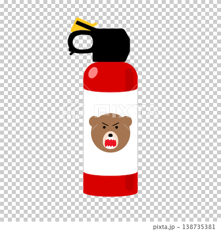 主線なしの熊よけスプレーのイラスト 138735381