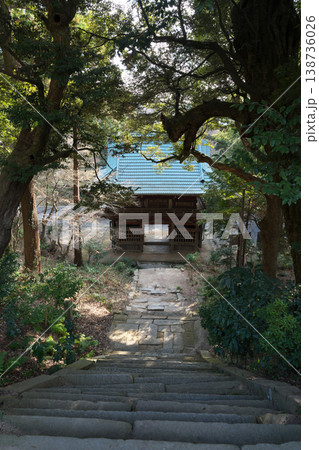 桜川市 椎尾山 薬王院 ひな祭り 山門 晴天 桜川市 椎尾山 薬王院 ひな祭り 山門 晴天 138736026