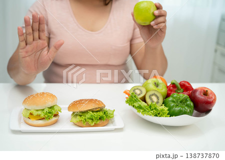 Junk food no good health eating for diet. Junk food no good health eating for diet. 138737870