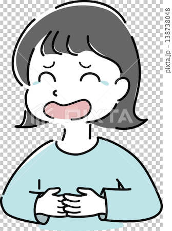 一幅女人開懷大笑的簡單插圖(溝通、指導、解釋、評論、人物) 一幅女人開懷大笑的簡單插圖(溝通、指導、解釋、評論、人物) 138738048