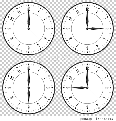数字 アナログ時計 4種類セット 数字 アナログ時計 4種類セット 138738443