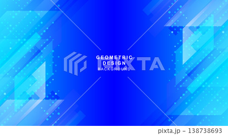 斜めの図形とドットで組みわせた幾何学的な背景素材 斜めの図形とドットで組みわせた幾何学的な背景素材 138738693