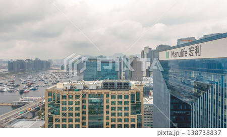March 28 2026 Waterfront commercial skyline overlooking Kwun Tong, HK March 28 2026 Waterfront commercial skyline overlooking Kwun Tong, HK 138738837