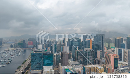 March 28 2026 Waterfront commercial skyline overlooking Kwun Tong, HK March 28 2026 Waterfront commercial skyline overlooking Kwun Tong, HK 138738856