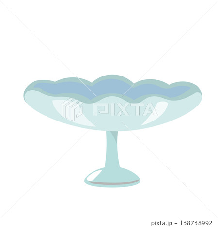 デザートをのせる少し華やかな、お皿のイラスト 138738992