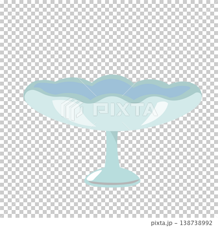 デザートをのせる少し華やかな、お皿のイラスト 138738992