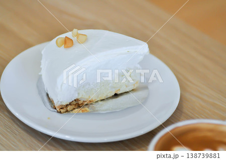 coconut tart or coconut cake or sponge cakeor coconut tart with macadamia coconut tart or coconut cake or sponge cakeor coconut tart with macadamia 138739881