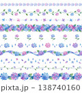紫陽花飾り線セット 水彩梅雨10種 138740160