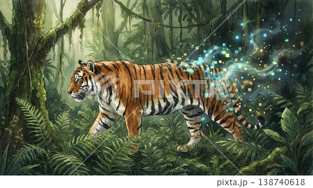消えゆくジャングルの虎 138740618