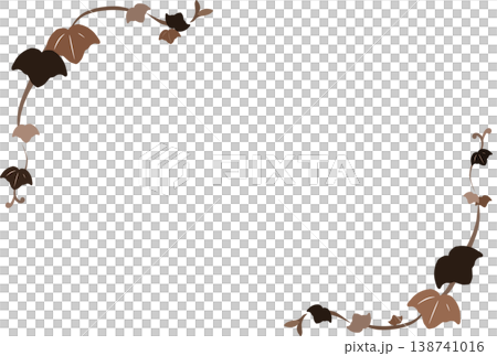 Brown ivy and leaf frame Brown ivy and leaf frame 138741016