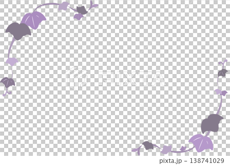 A frame of light purple ivy and leaves A frame of light purple ivy and leaves 138741029