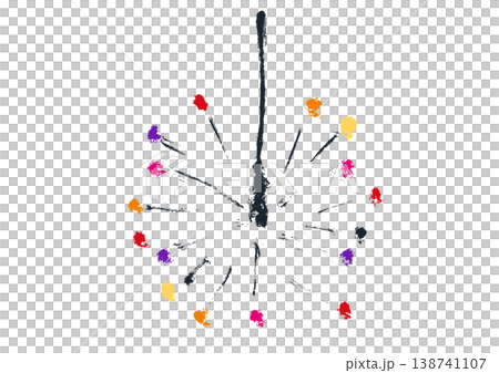 Sparkler - Hand-drawn illustration 138741107
