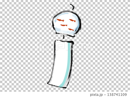 Wind chime, hand-drawn illustration 138741109