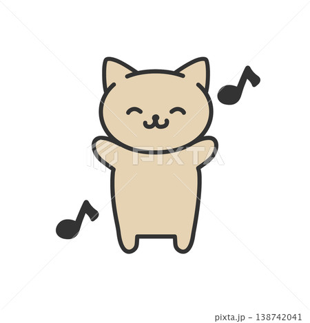 かわいい手書き風ねこのイラスト-楽しい かわいい手書き風ねこのイラスト-楽しい 138742041