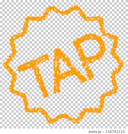 Crayon-style hand-drawn stamp-like lettering - TAP Crayon-style hand-drawn stamp-like lettering - TAP 138742213