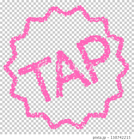 蠟筆風格手繪印章狀字母 - TAP 蠟筆風格手繪印章狀字母 - TAP 138742215