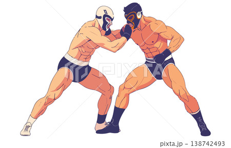 覆面プロレスラーの戦い 覆面プロレスラーの戦い 138742493