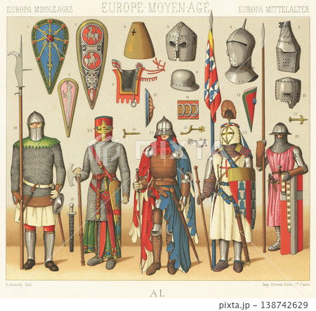 中世ヨーロッパの甲冑のイラスト 中世ヨーロッパの甲冑のイラスト 138742629