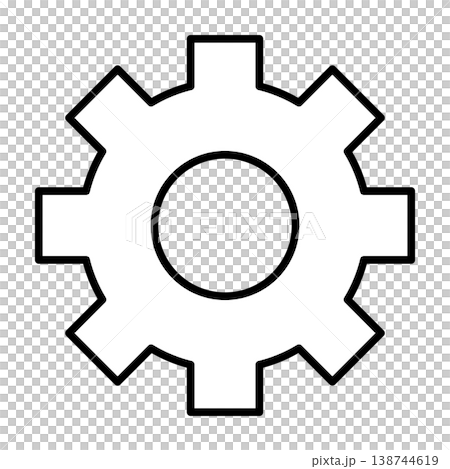 Simple gear icon illustration 002 Simple gear icon illustration 002 138744619
