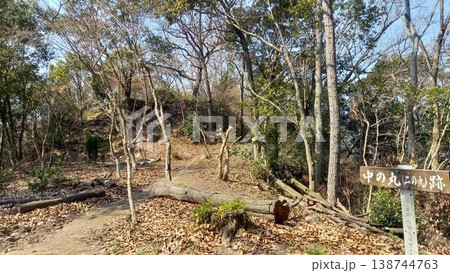 新高山城　中の丸への案内板 138744763