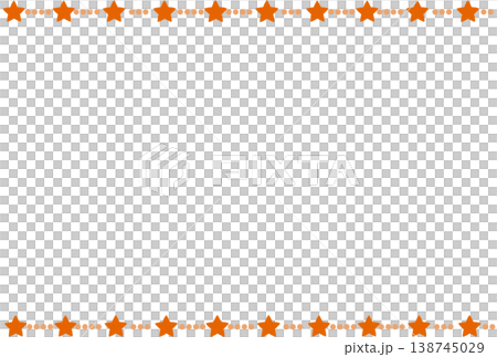 Simple orange frame with stars and dots Simple orange frame with stars and dots 138745029