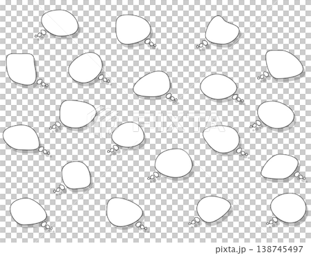 A set of soft, shadowed speech bubble templates - monochrome - 2 138745497