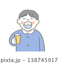 うがいをする男の子のイラスト 138745917
