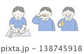 うがい、手洗い、歯磨きをする男の子 138745918