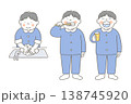 うがい、手洗い、歯磨きをする男の子 138745920