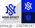 Letter N Infinity Loop Logo Logos Design Element Stock Vector Illustration 138746147