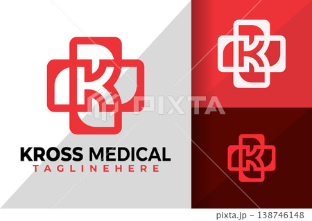 Letter K Cross Medical Logo Logos Design Element Stock Vector Illustration Letter K Cross Medical Logo Logos Design Element Stock Vector Illustration 138746148