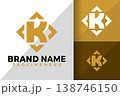 Letter K Square Logo Logos Design Element Stock Vector Illustration 138746150