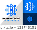 Letter H Drop Logo Logos Design Element Stock Vector Illustration 138746151