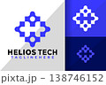 Letter H Connect Technology Logo Logos Design Element Stock Vector Illustration 138746152