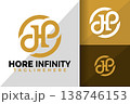 Letter H Infinity Loop Logo Logos Design Element Stock Vector Illustration 138746153