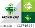 Letter S Medical Cross Logo Logos Design Element Stock Vector Illustration 138746154