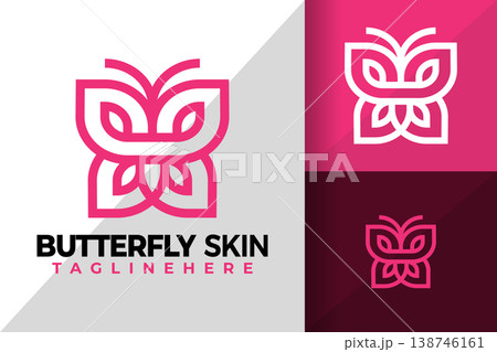 Butterfly Linear Logo Logos Design Element Stock Vector Illustration 138746161