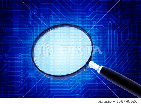 Magnifying Glass with Binary Code Magnifying Glass with Binary Code 138746626