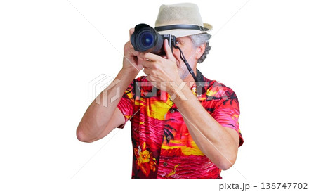 Senior man tourist taking pictures with camera Senior man tourist taking pictures with camera 138747702