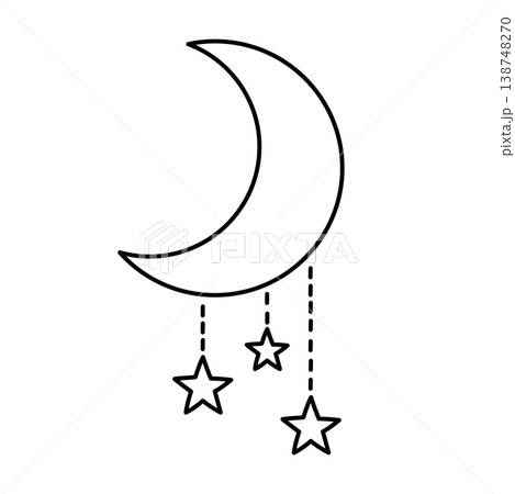 三日月と星の飾り_1 三日月と星の飾り_1 138748270