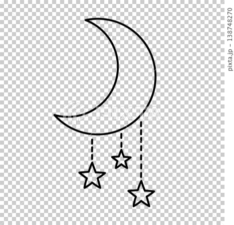 三日月と星の飾り_1 三日月と星の飾り_1 138748270