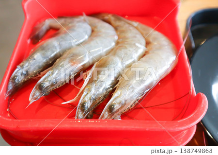 raw prawn, raw shrimp or fresh shrimp for cook 138749868