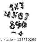 Soft Pencil Hand Drawn Kid Vector Numbers 138750269