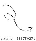 Wave Crayon Hand Drawn Arrow 138750271