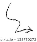 Wave Crayon Hand Drawn Arrow 138750272