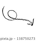Wave Crayon Hand Drawn Arrow 138750273
